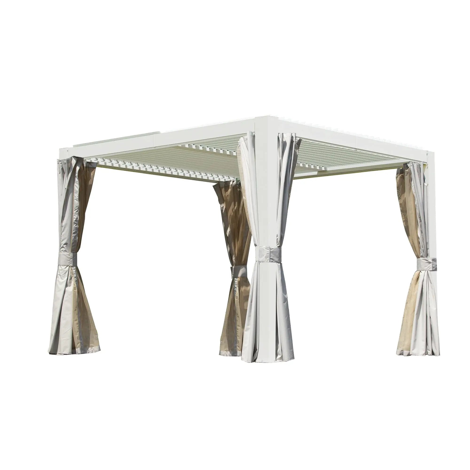 10x10 FT Outdoor Louvered Pergola with Adjustable Louvers by HouseOfZazla