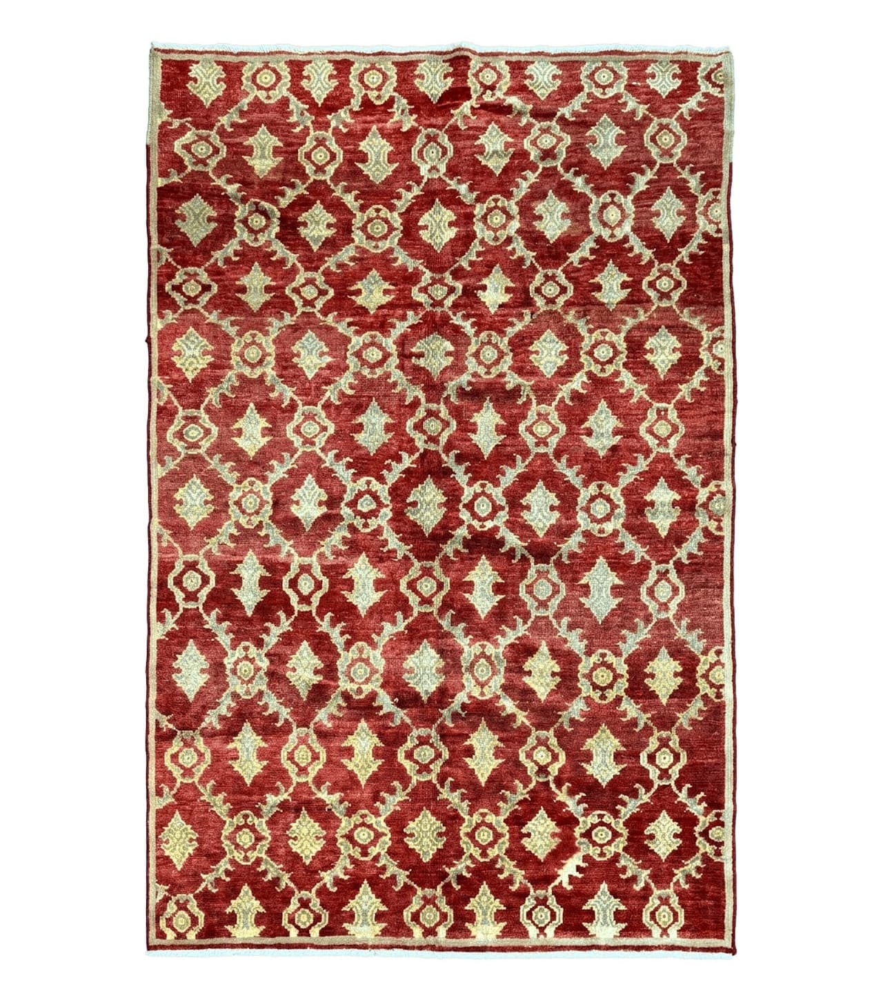 Modern Turkish Oushak Rug 5x8, Brick Red by Jewel Rugs