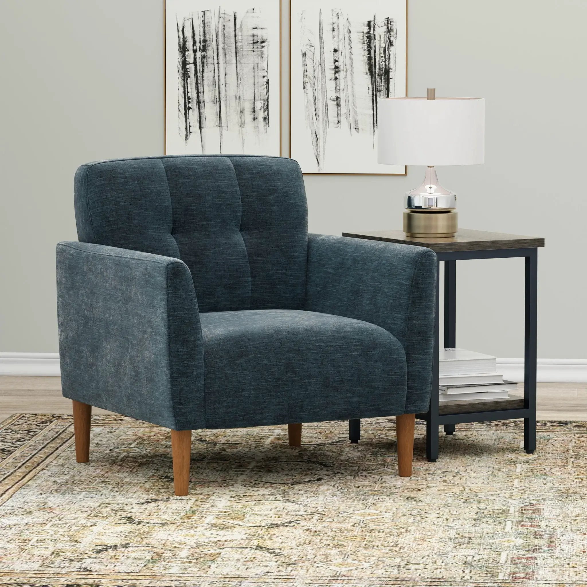 Accent Chair, Transitional - Blue by HouseOfZazla
