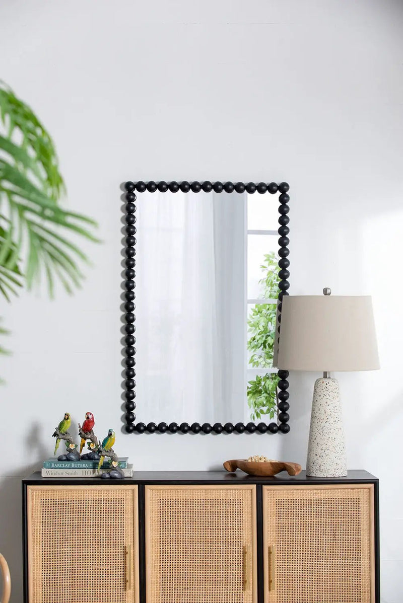 Rectangle Mirror, Wall Mirror For Living Room Bedroom Entryway - Black by Unique Piece Furniture