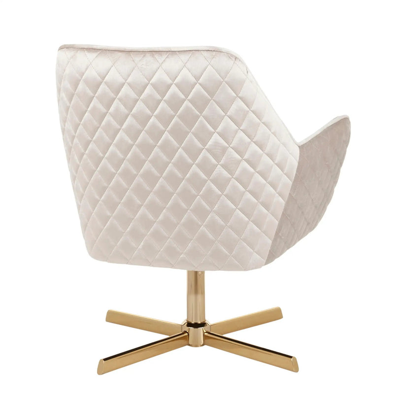Diana - Contemporary Lounge Chair - Gold / Cream by Unique Piece Furniture
