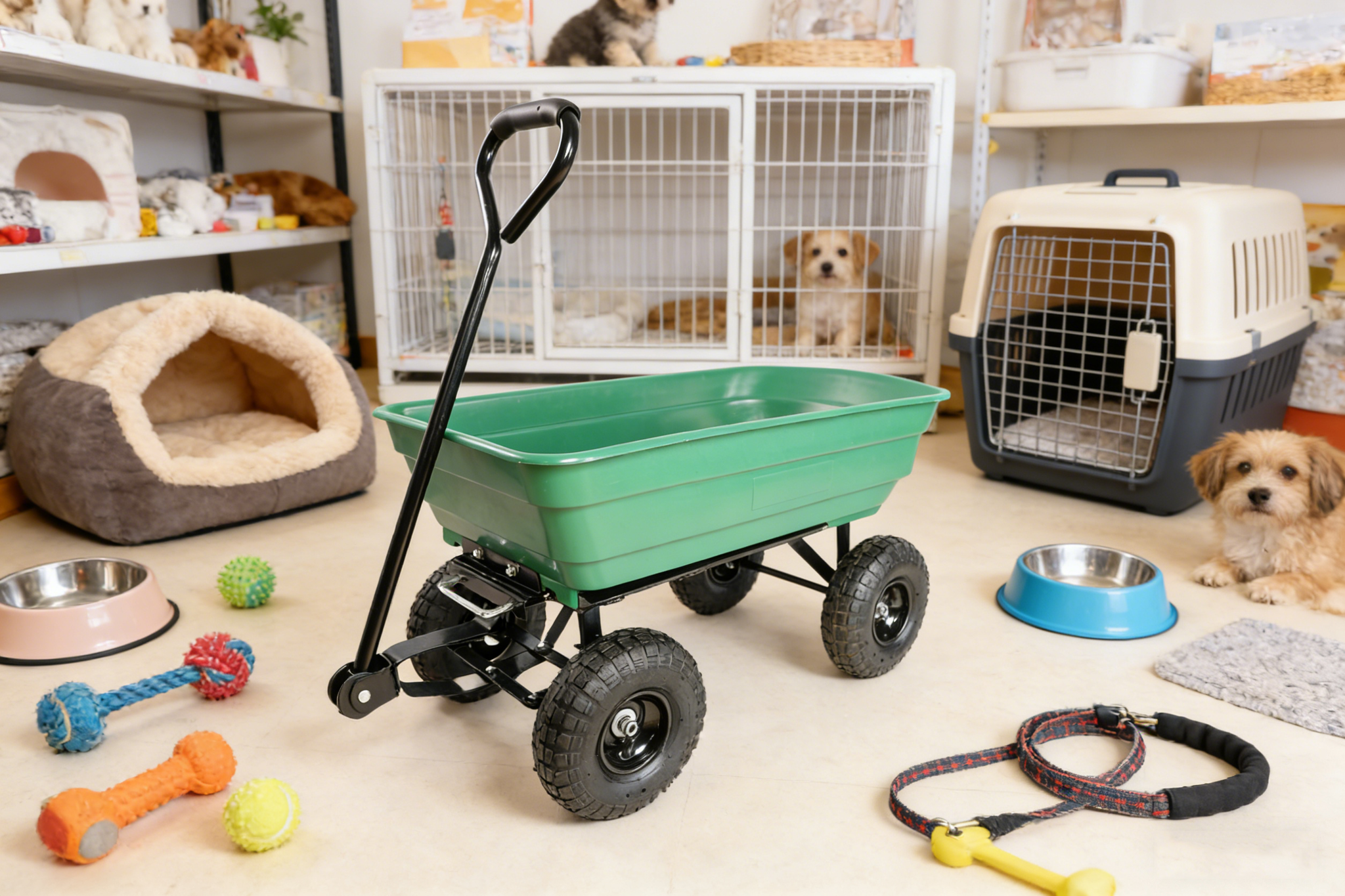 Folding Poly Garden Dump Truck with Steel Frame and Pneumatic Tires by HouseOfZazla
