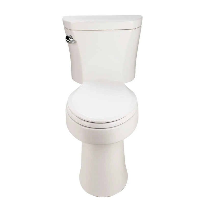 Gloss 2 Piece Toilet With 1.28 Gpf Tornado Flush, Rimless Bowl, Soft Closing Seat - Gloss White by HouseOfZazla