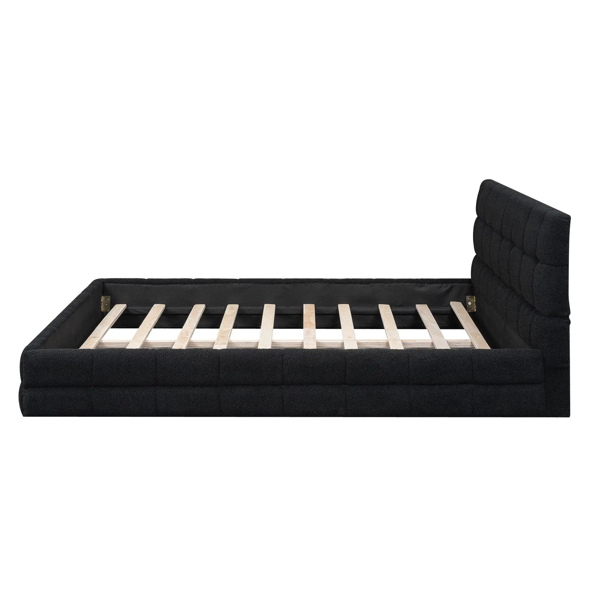 Upholstered Platform Bed With Headboard