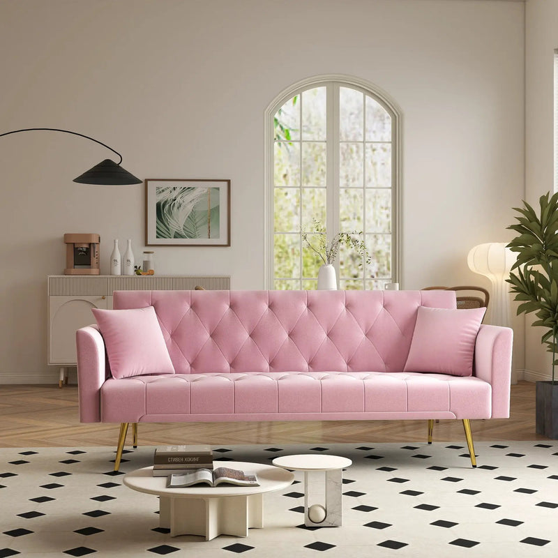 Modern Convertible 72 Inch Foldable Sleeper Sofa by HouseOfZazla