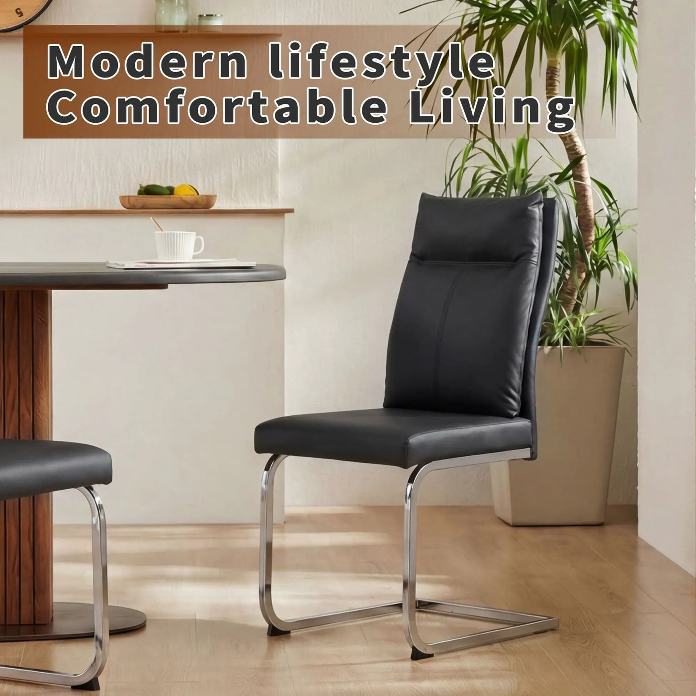 Modern Dining Chair SetWith Soft Cushion Backrest (2 Pieces) by Unique Piece Furniture