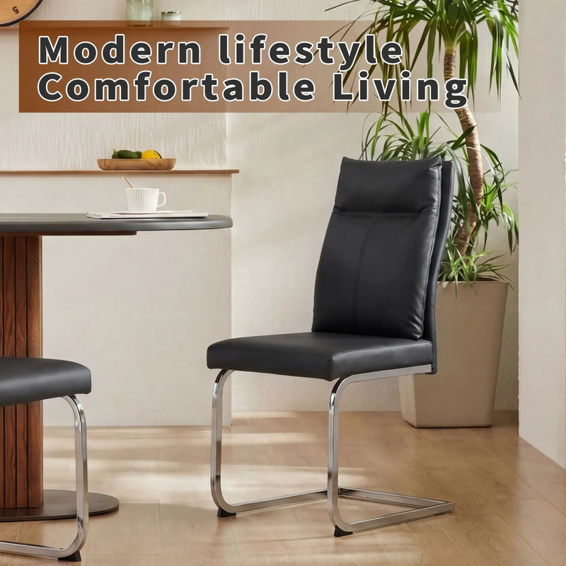 Modern Dining Chair SetWith Soft Cushion Backrest (2 Pieces) by Unique Piece Furniture