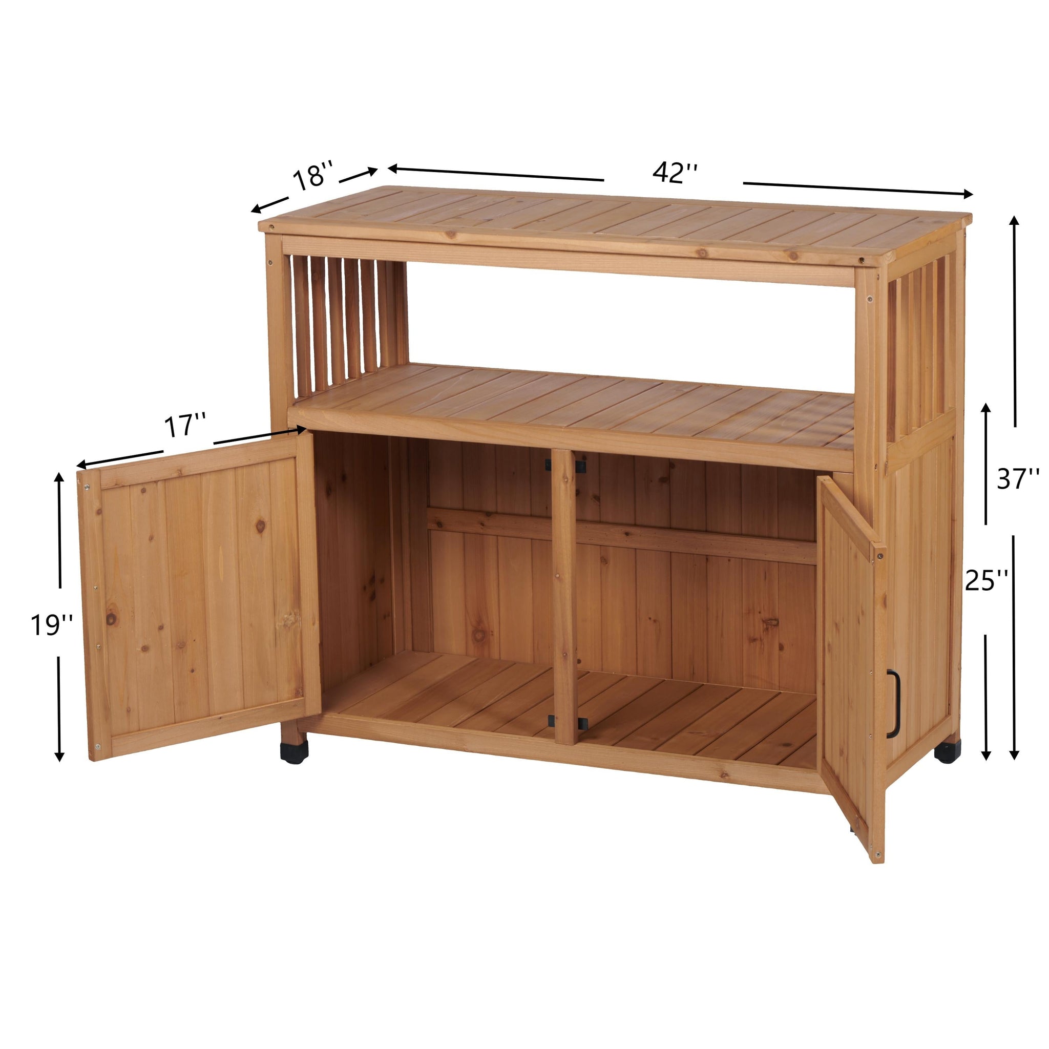 Wooden Patio Bar Table Set with Storage by HouseOfZazla