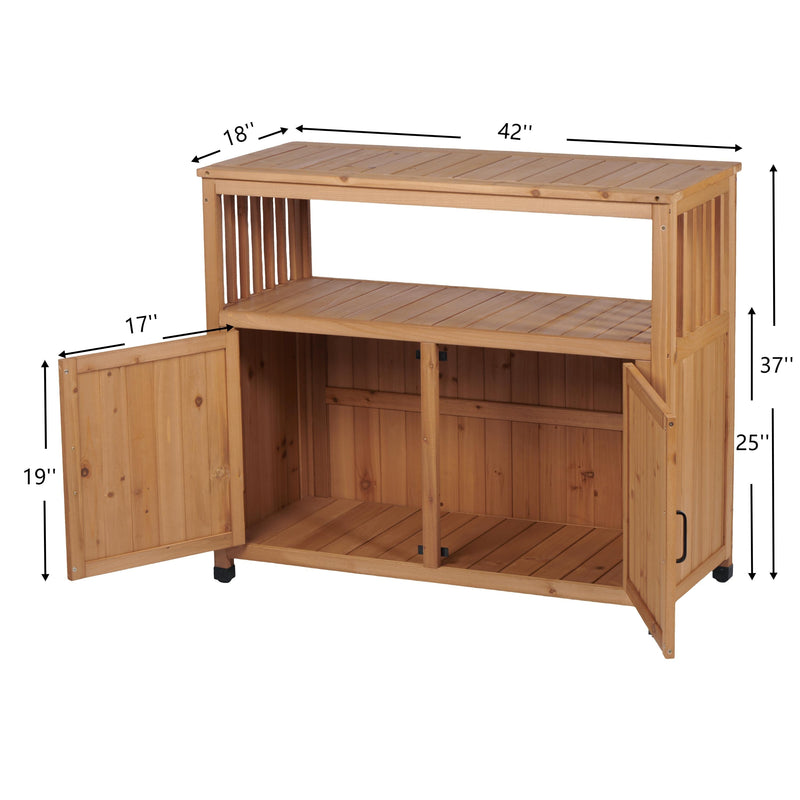 Wooden Patio Bar Table Set with Storage by HouseOfZazla