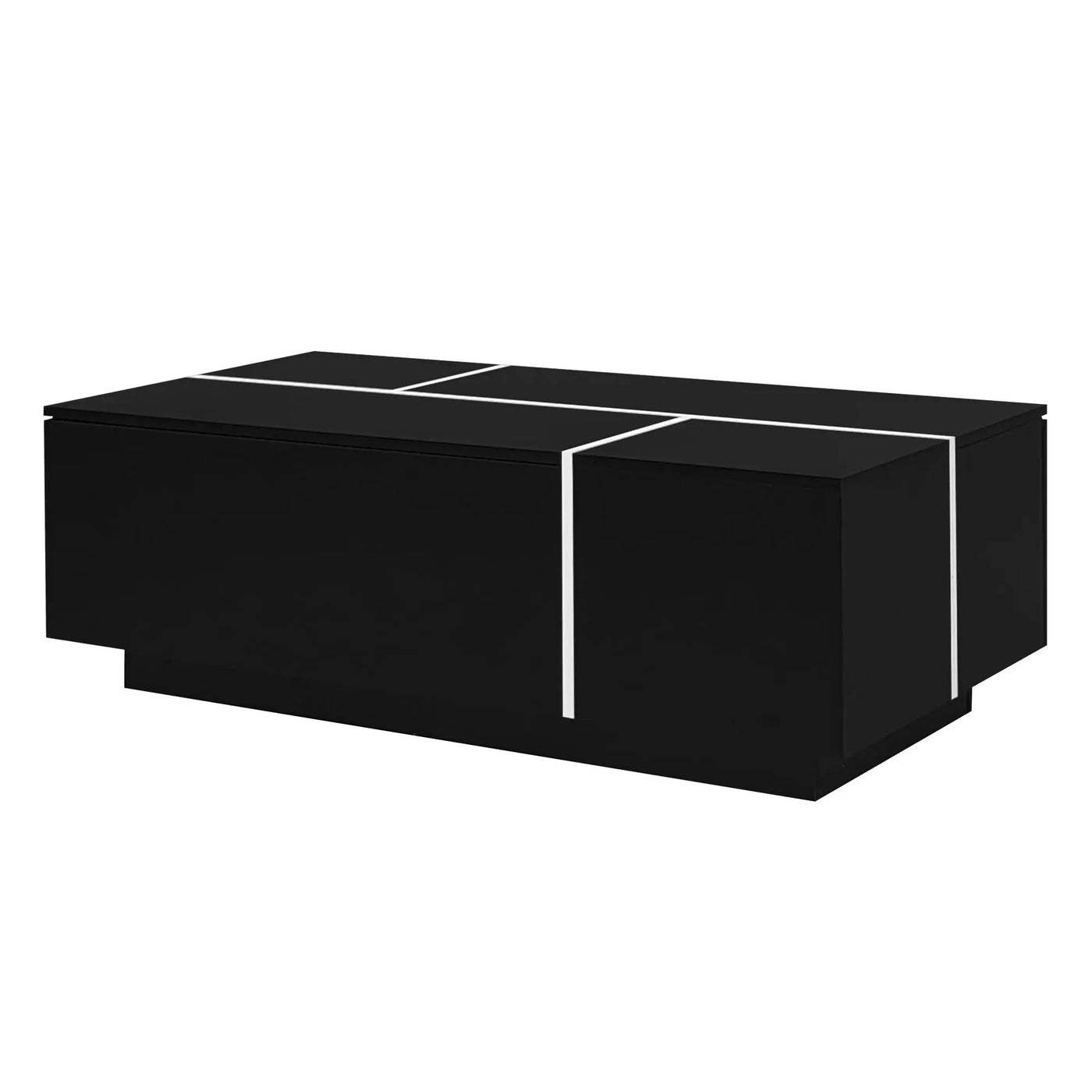 Extendable Coffee Table With 2 Hidden Storage Space And 2 Drawers For Living Room by HouseOfZazla