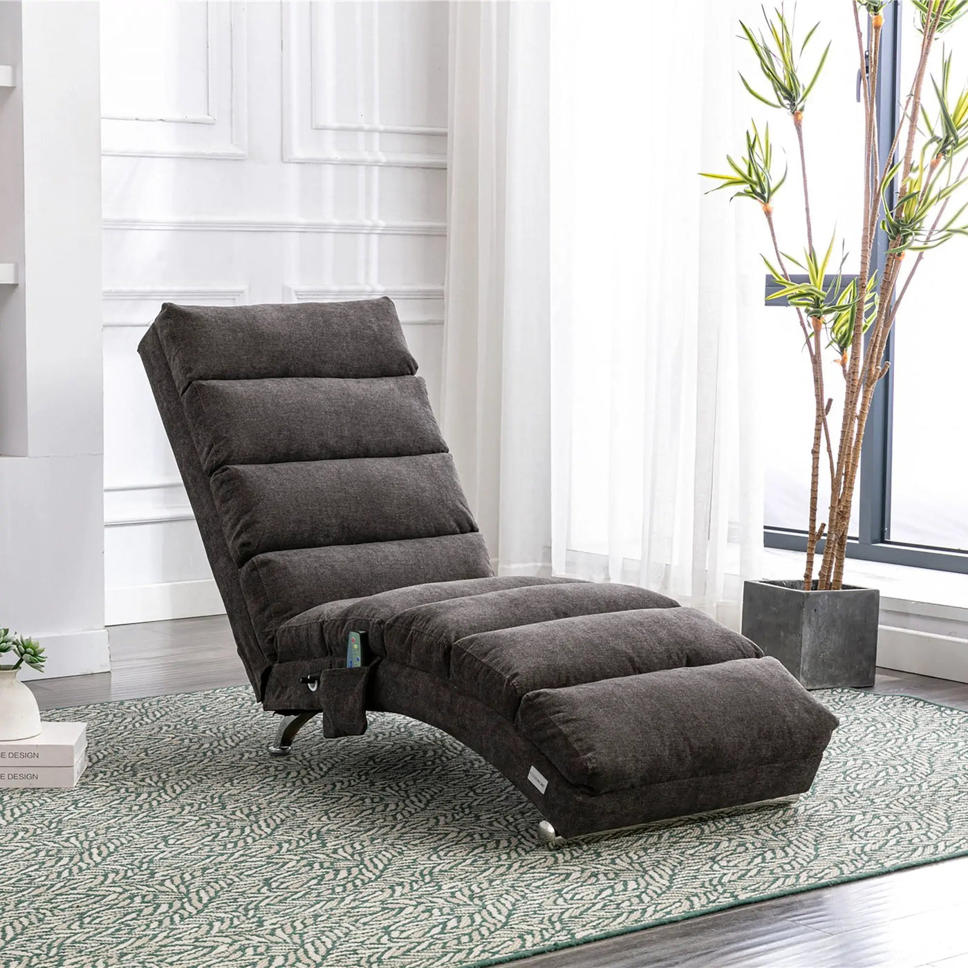 Massage Chaise Lounge Indoor With Remote Control, Ergonomic Electric Massage Lounger by Unique Piece Furniture