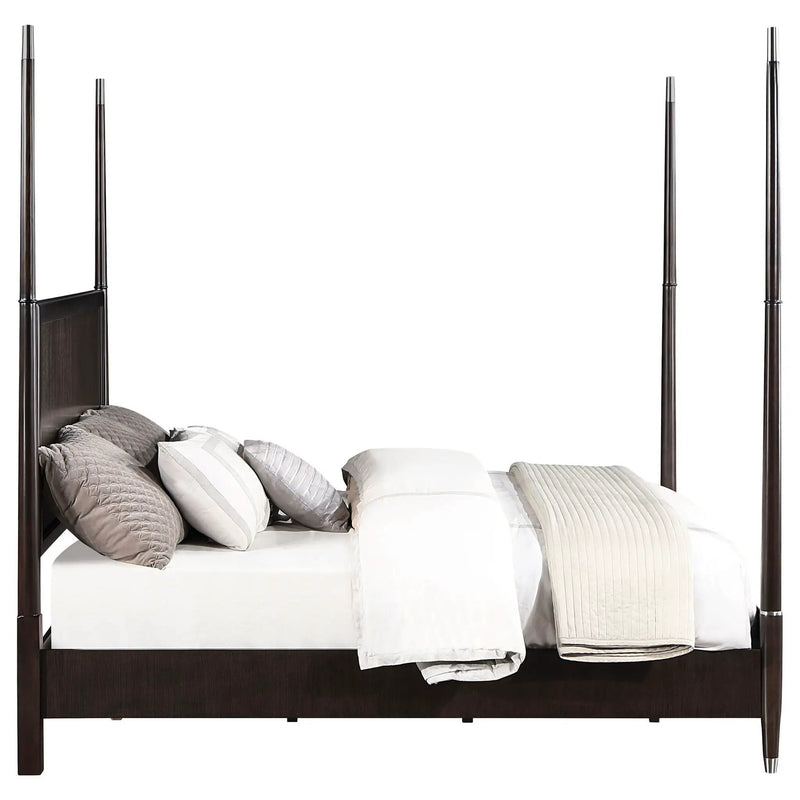 Emberlyn Wood Queen Poster Bed Brown by Unique Piece Furniture