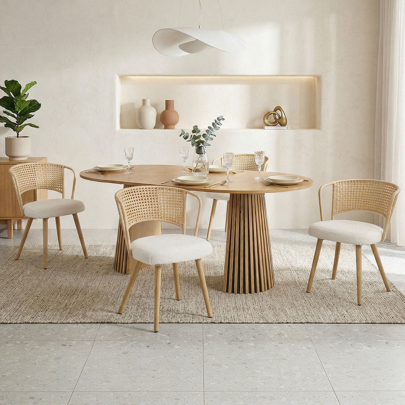 Farmhouse Style Wicker Dining Chair by HouseOfZazla