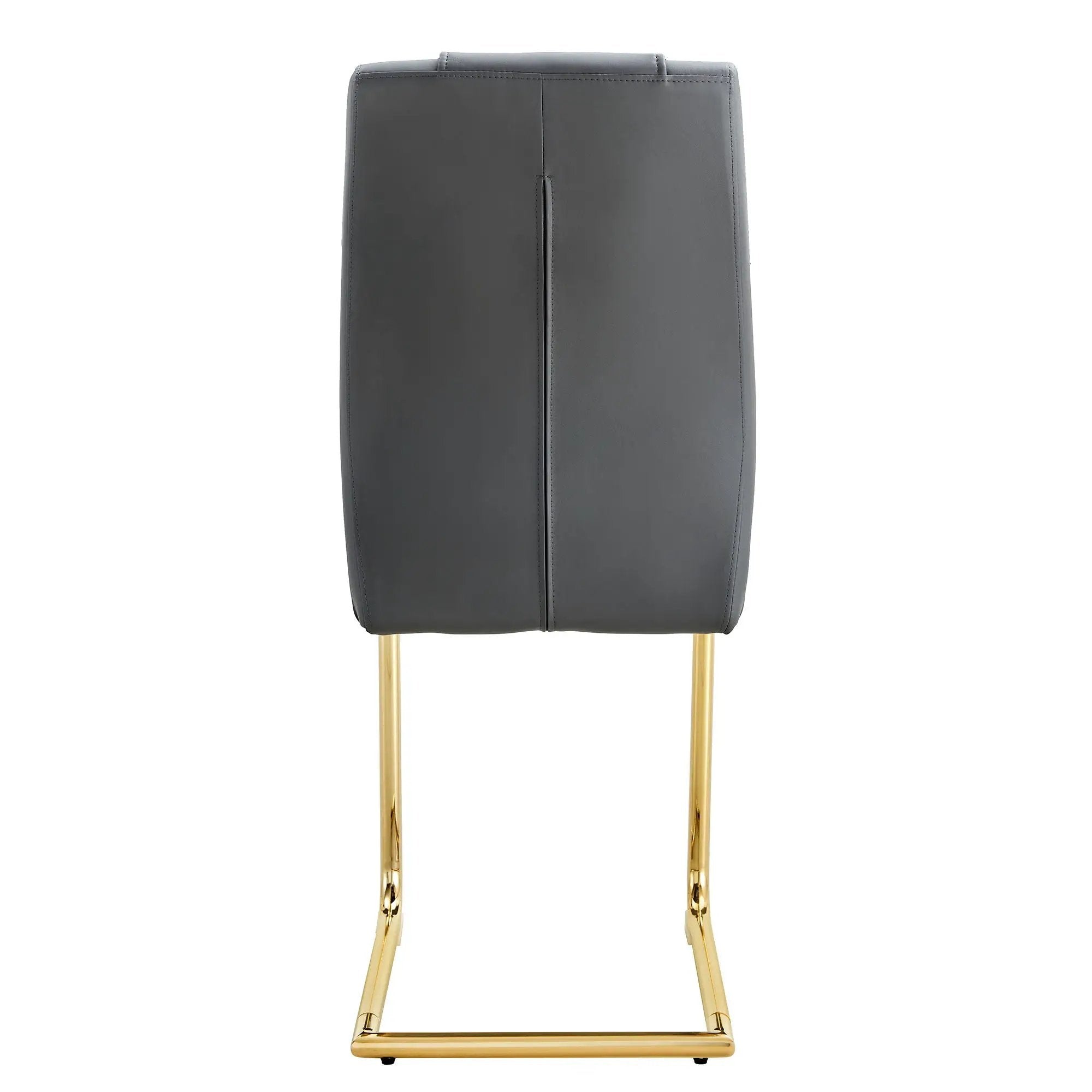 Modern Legged Upholstered Dining Chairs (Set of 4) Artificial For Kitchen And Office - Gray by HouseOfZazla