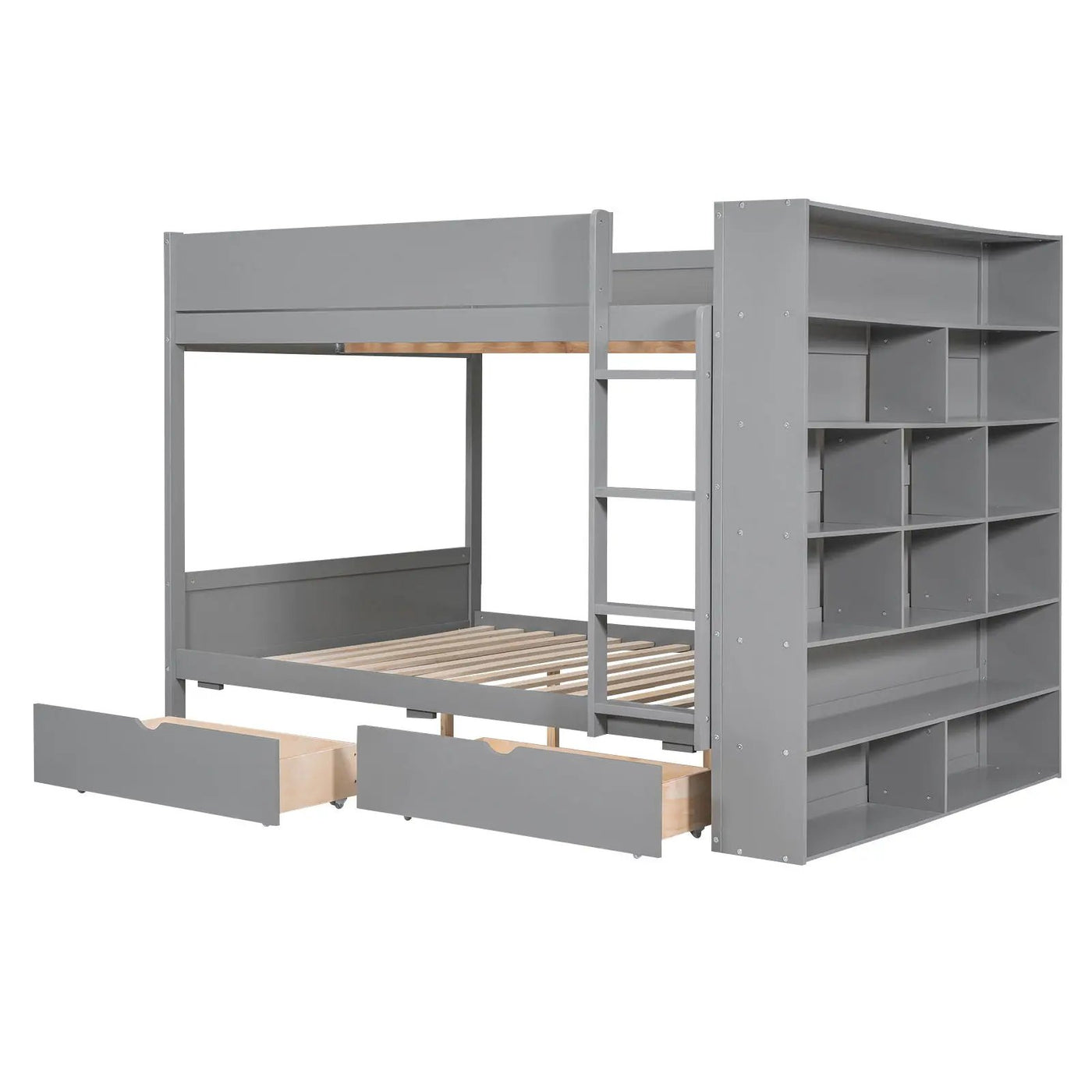 Bunk Bed With 2 Drawers And Multi Layer Cabinet by Unique Piece Furniture