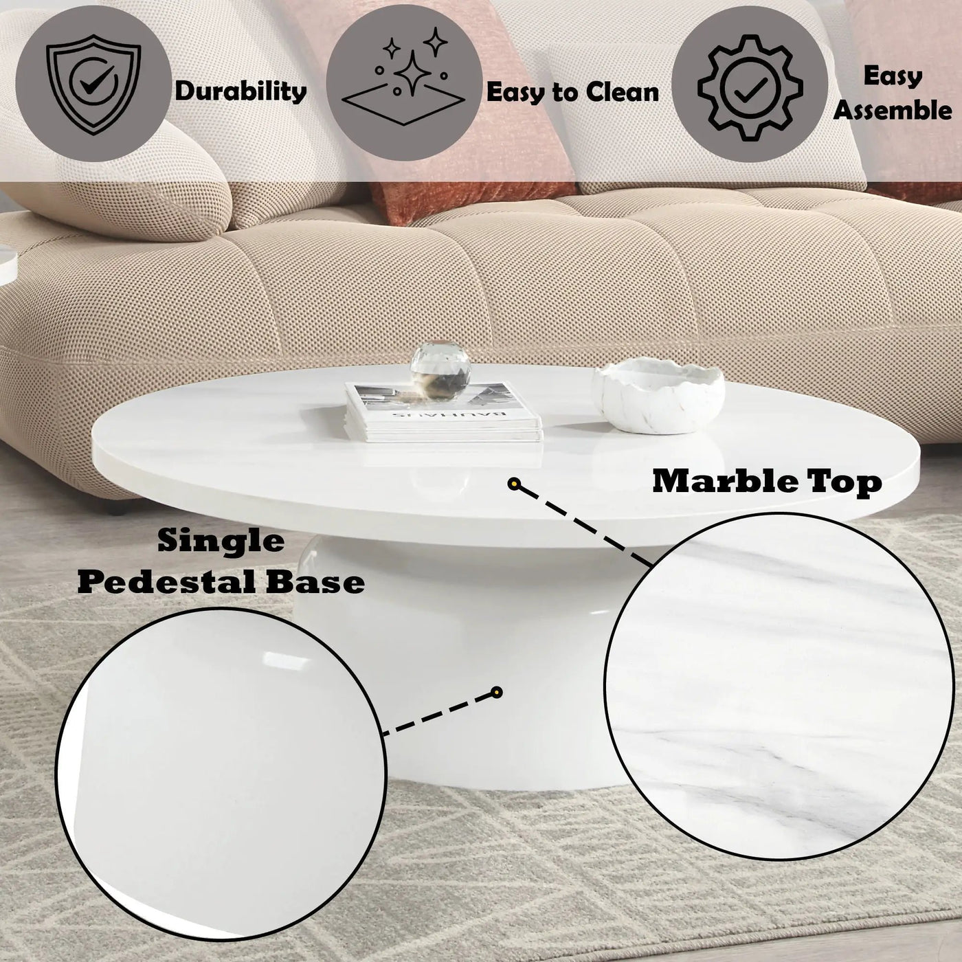 Zaid Engineering Marble High Gloss Table by HouseOfZazla