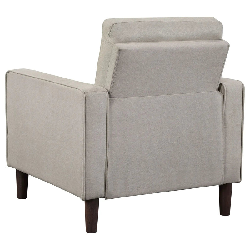 Bowen Upholstered Track Arm Tufted Accent Chair Beige by Unique Piece Furniture