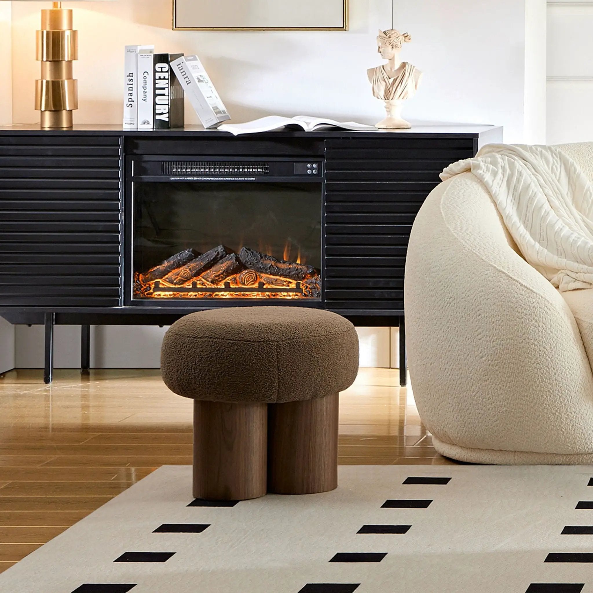 Versatile Mushroom Stool With Cushion by Unique Piece Furniture