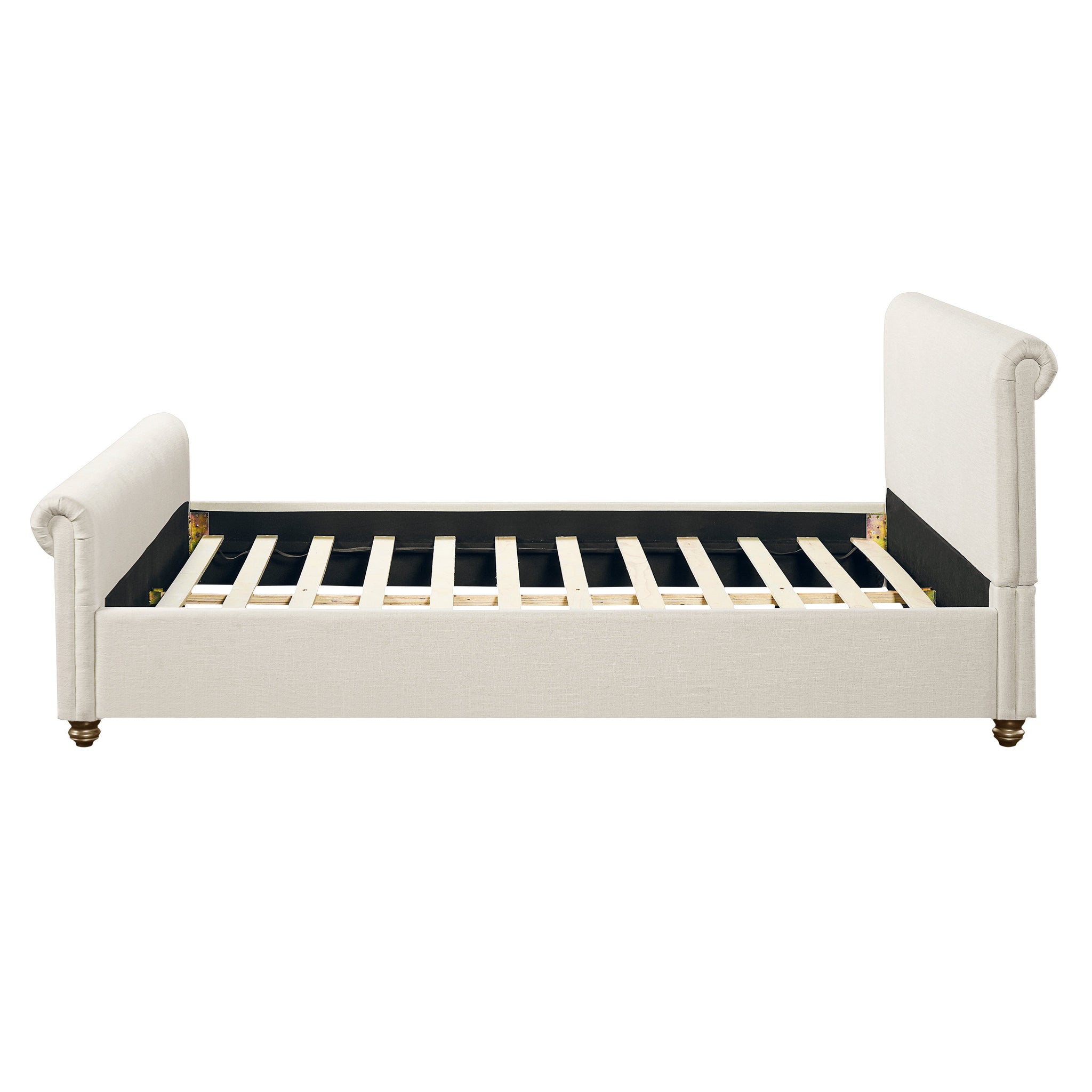 Queen Size Upholstered Bed Frame With Linen Fabric by HouseOfZazla