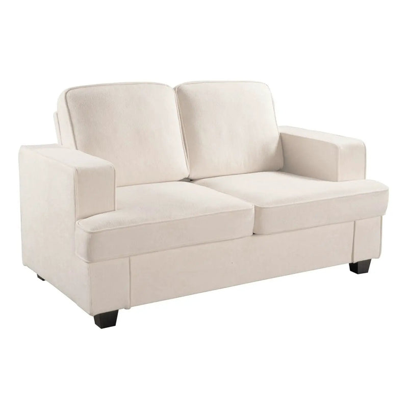 Modern Loveseat, Comfortable 2 Seater Couch With Deep Seating, Loose Back Cushions, Wide Arms by Unique Piece Furniture