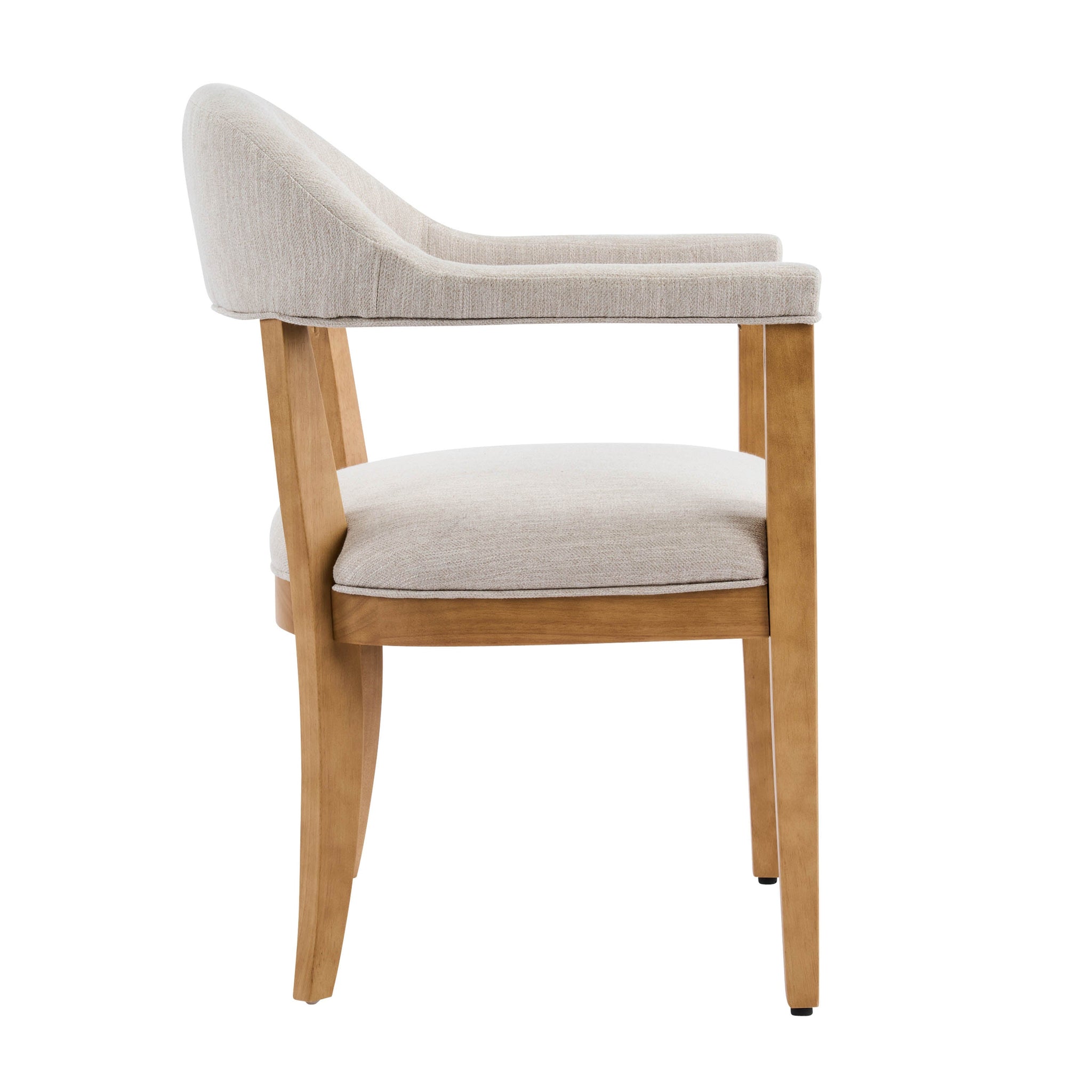 Wood Frame Upholstered Dining Chairs with Armrests (Set of 2) by HouseOfZazla