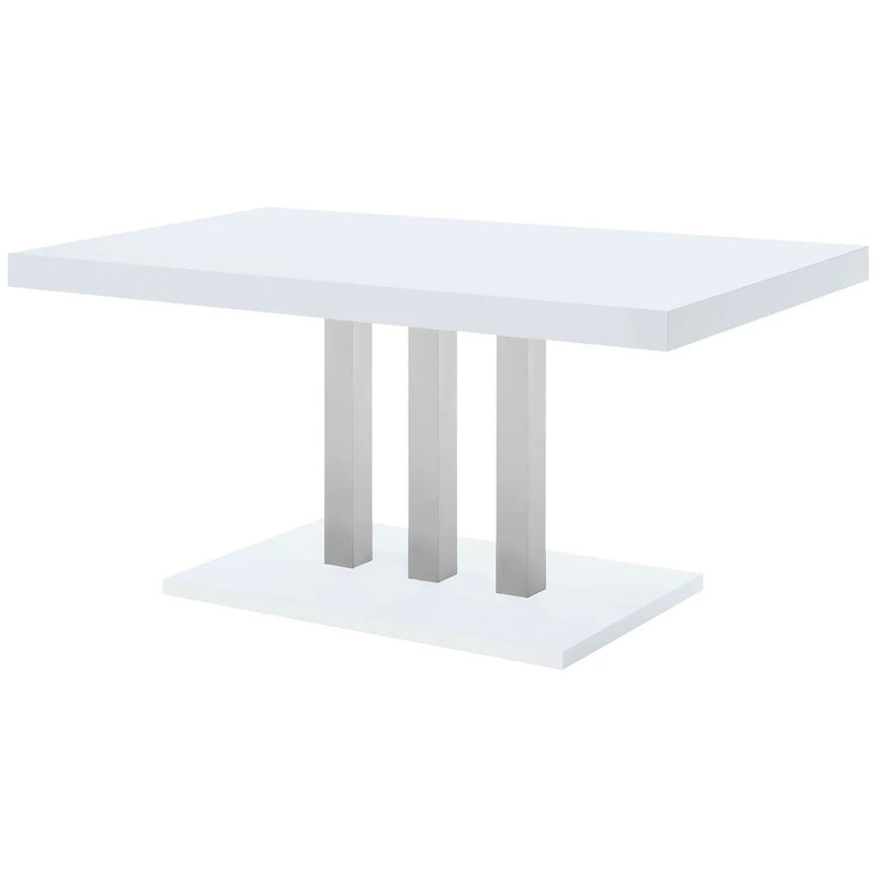 Creston - Rectangular Dining Table - White by HouseOfZazla