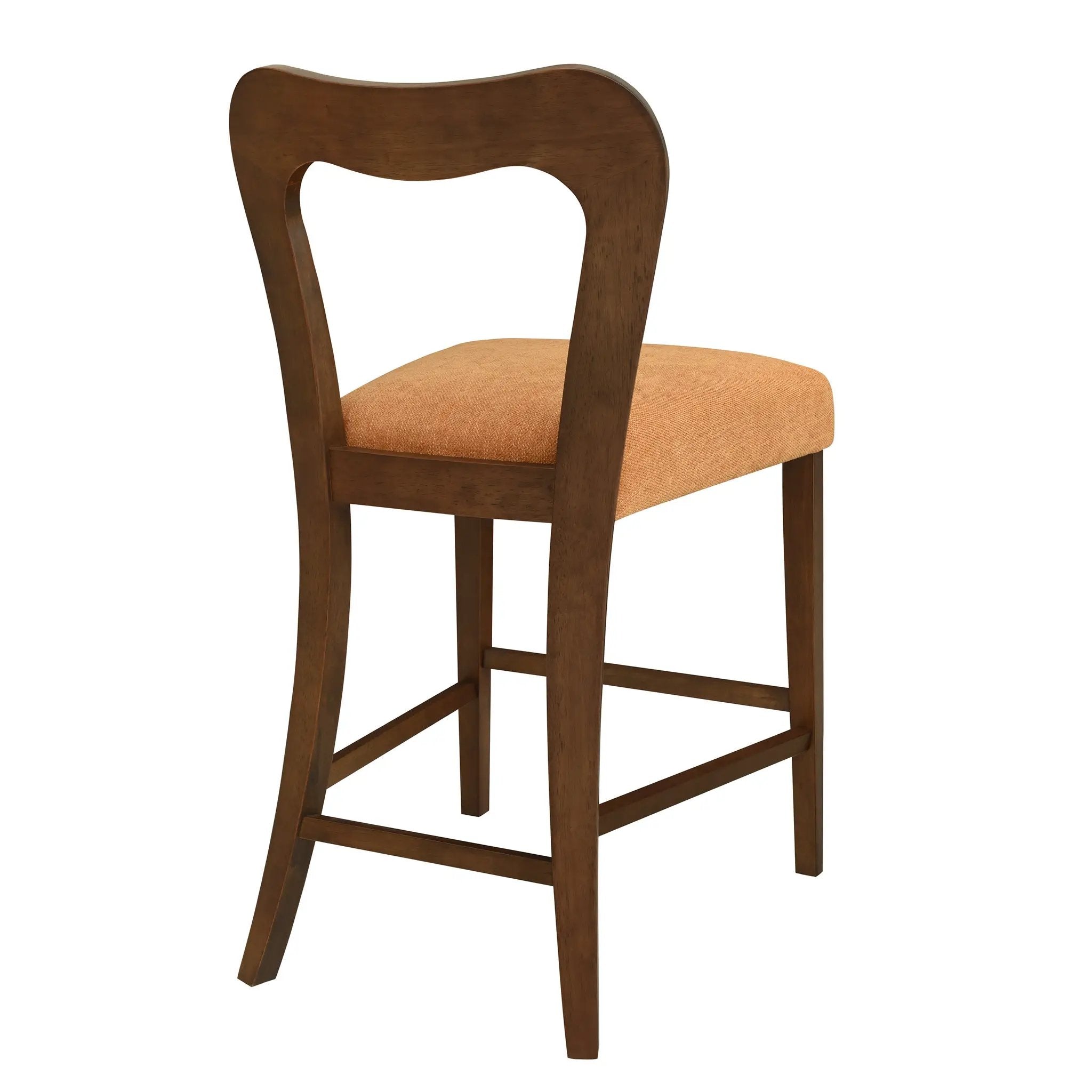 Counter Stool Without Arm (Walnut + Caramel) Set of 2 by HouseOfZazla