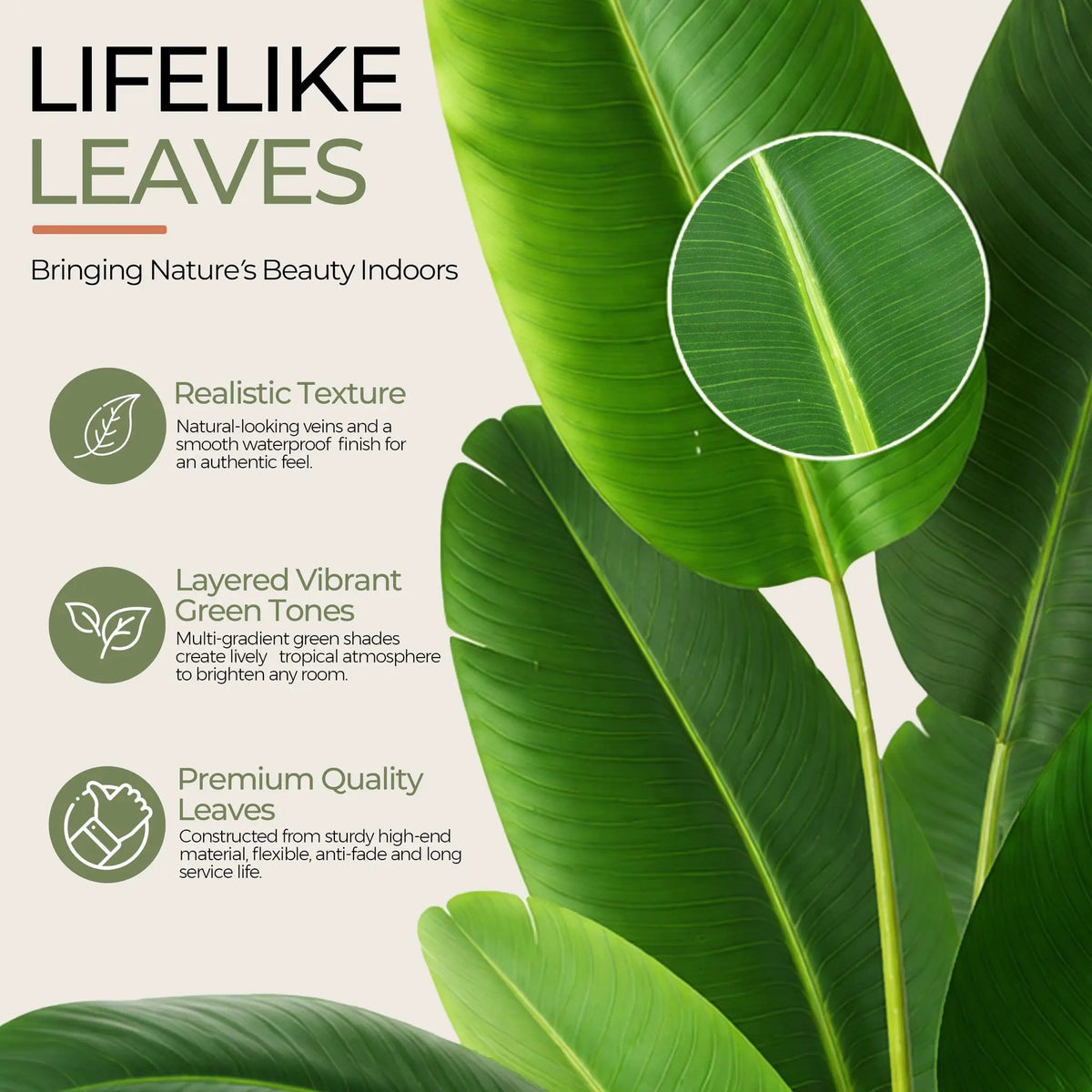 Bird of Paradise Artificial Plant 6 ft Tall Faux Banana Leaf Tree by HouseOfZazla