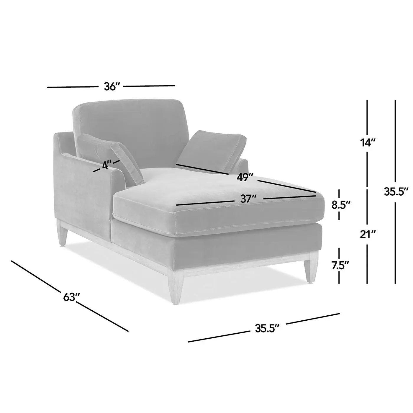 Pasadena - Modern Farmhouse Chaise Lounge Chair - Olive Green by Unique Piece Furniture