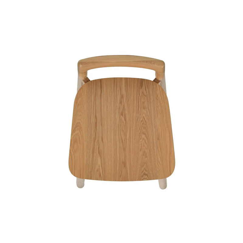 Sven - Modern Minimalist Low Back Counter Stool - Natural Blonde Ash by HouseOfZazla