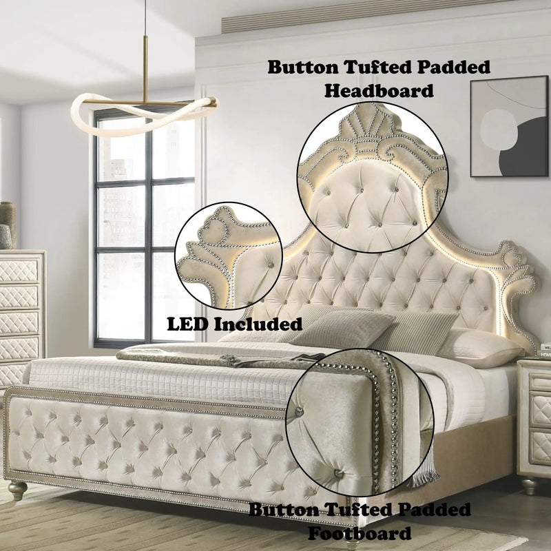 Lucienne Bed With LED Lighting by HouseOfZazla