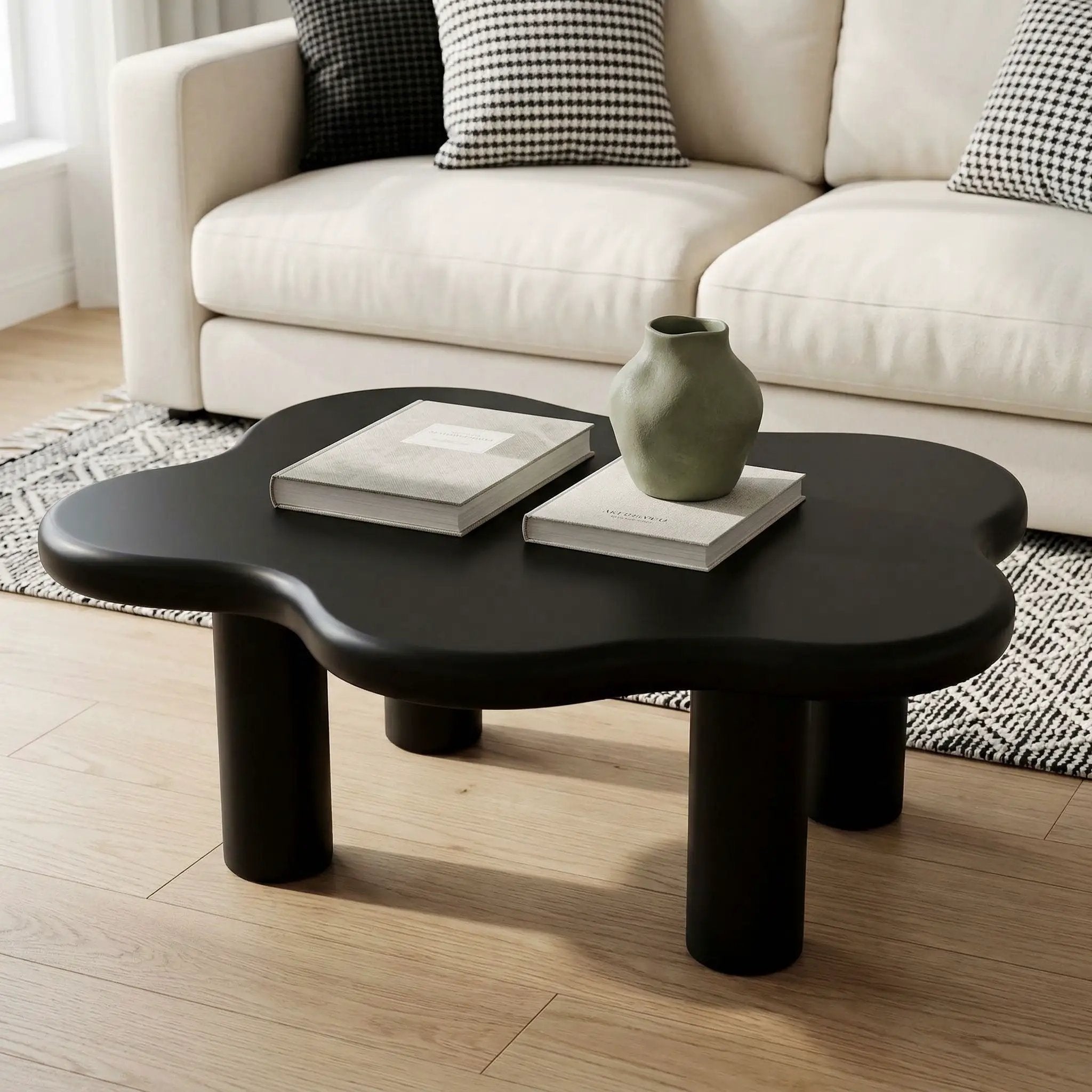 Cloud Shaped Coffee Table With 4 Round Legs by HouseOfZazla