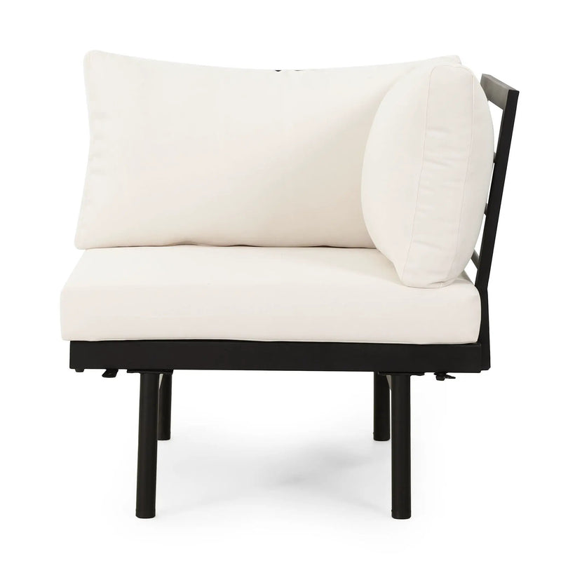 Theo Sofa Corner and Coffee Table Set - Cream by HouseOfZazla