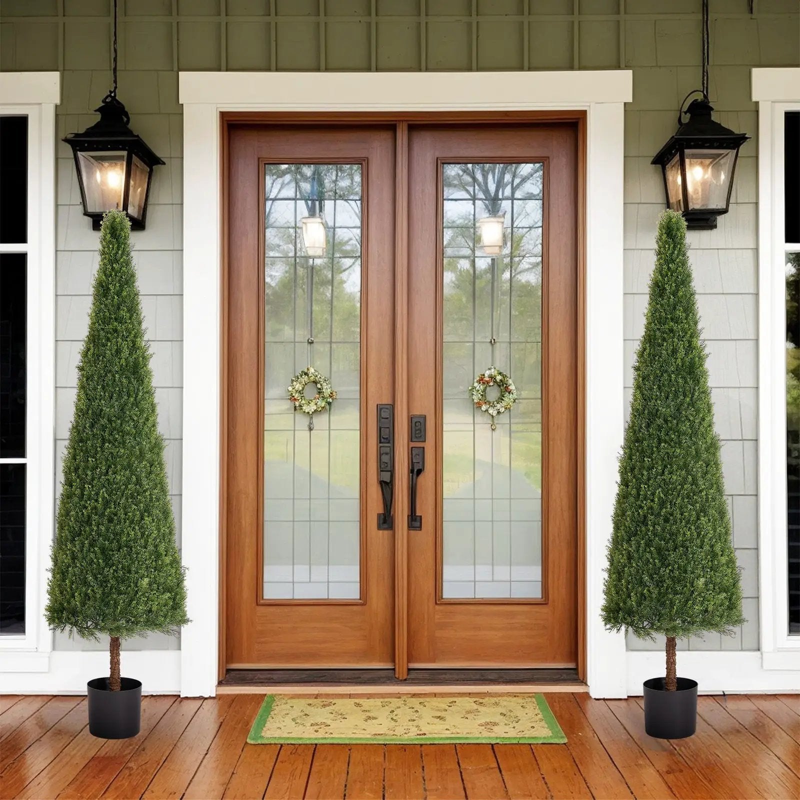 6FT Artificial Conical Topiary Tree UV Resistant Faux Cedar by HouseOfZazla