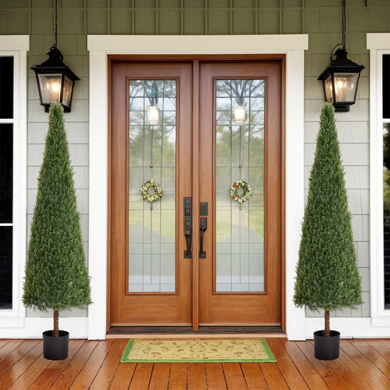 6FT Artificial Conical Topiary Tree UV Resistant Faux Cedar by HouseOfZazla