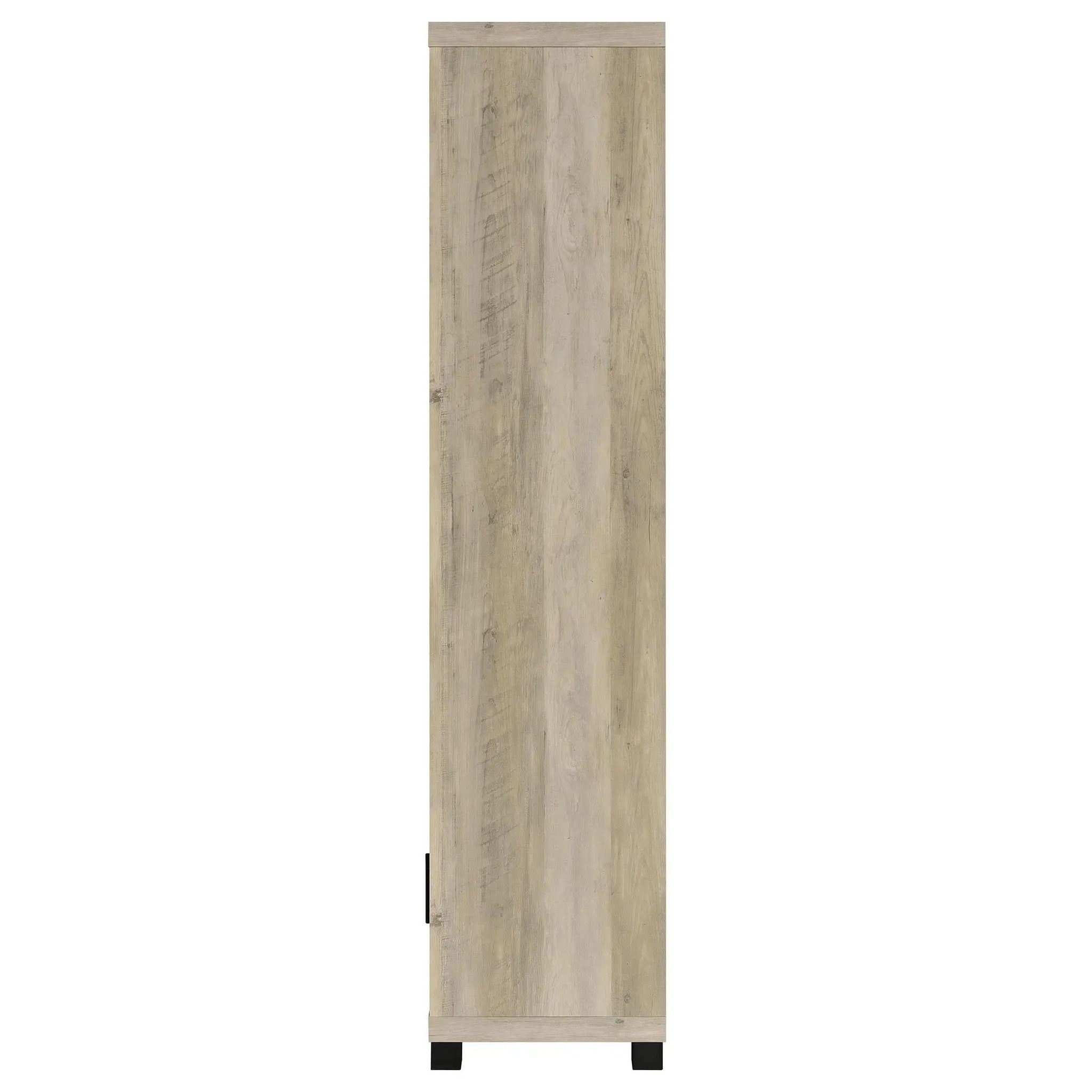 Sachin 3-shelf Engineered Wood Media Tower Distressed Pine by Unique Piece Furniture