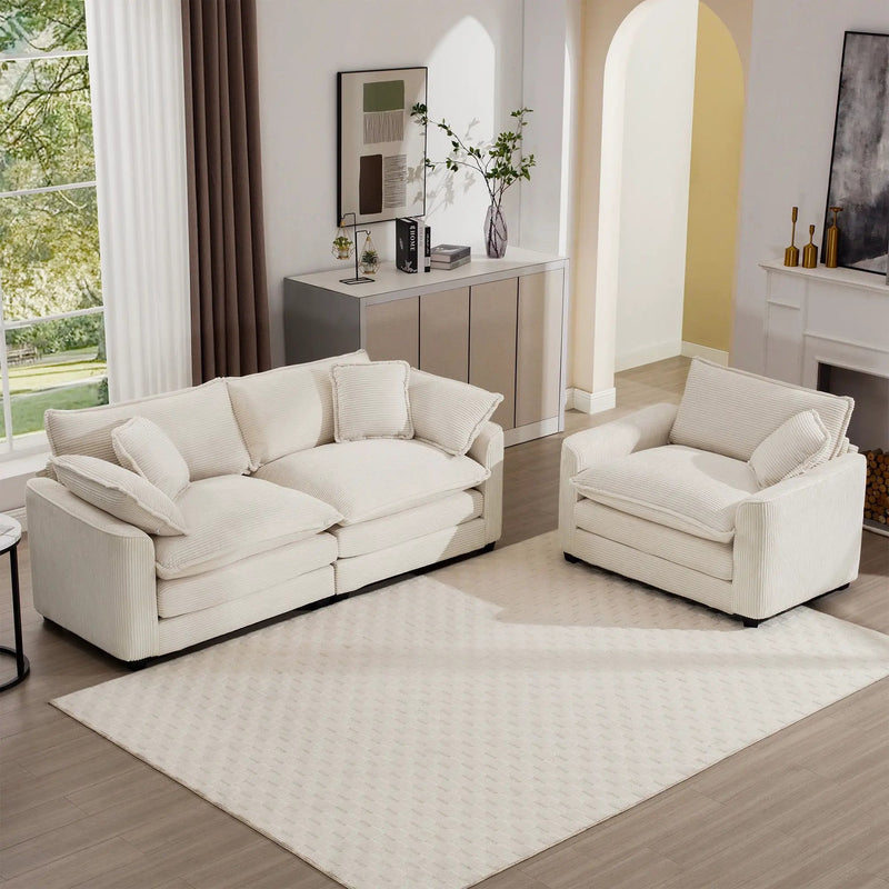 Elegant Oversized Sectional Sofa Set With Deep Seats And Flexible Layout by Unique Piece Furniture