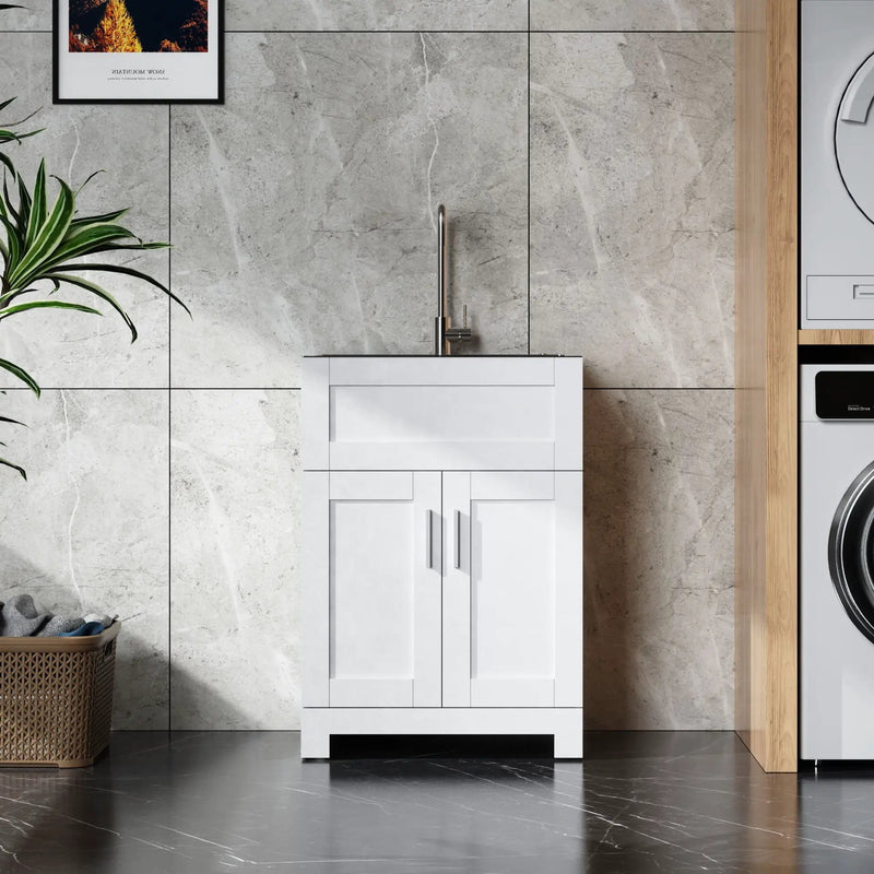 Paint Free Laundry Tub Cabinet With Stainless Steel Combo (Update) by HouseOfZazla