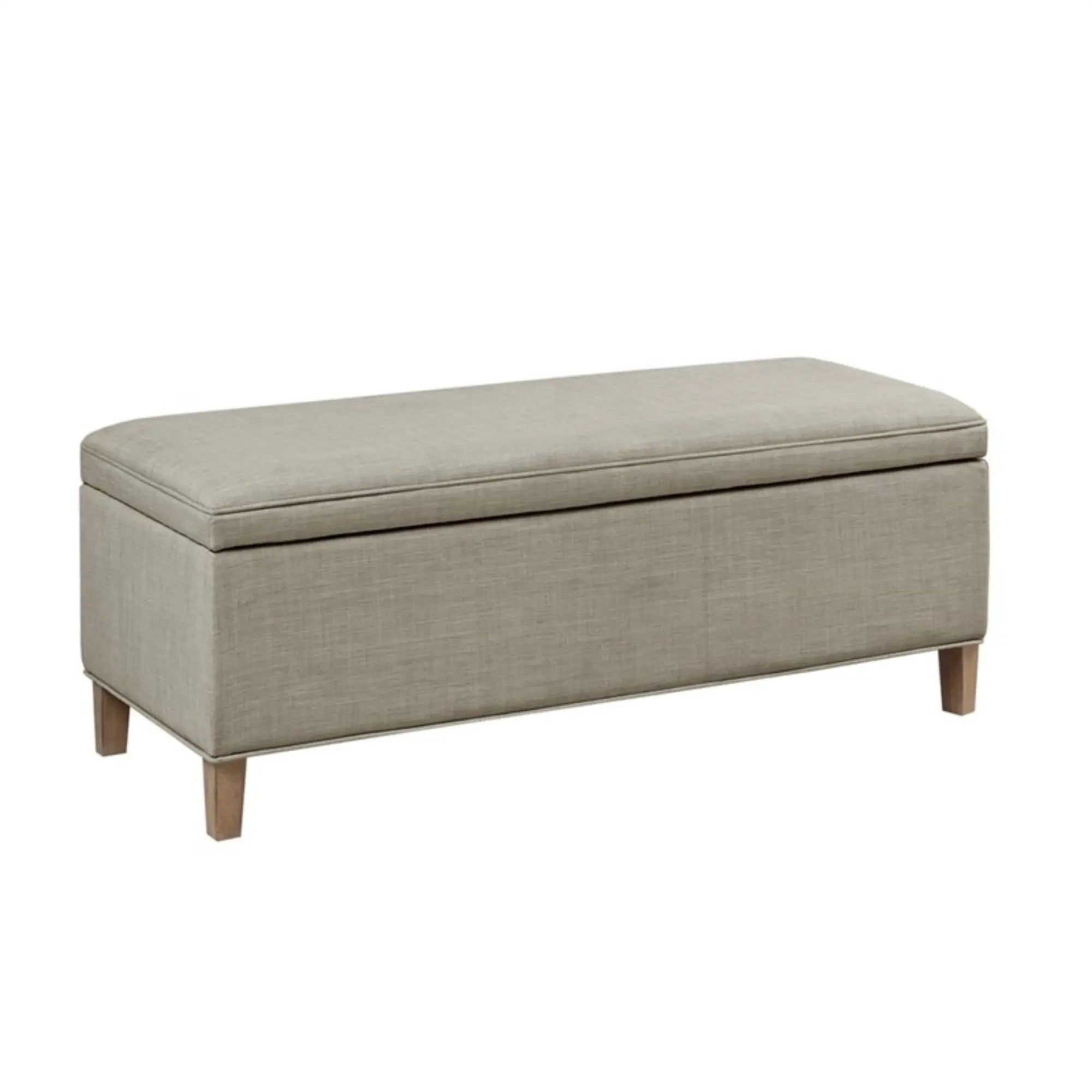 Caymus - Rectangular Soft Close Storage Bench - Light Gray by HouseOfZazla