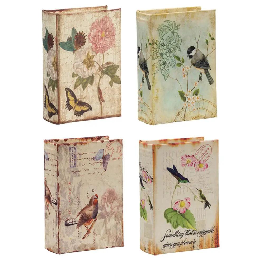 Book Boxes With Birds, Flowers, And Handwriting Design (Set of 4) - Multi by HouseOfZazla
