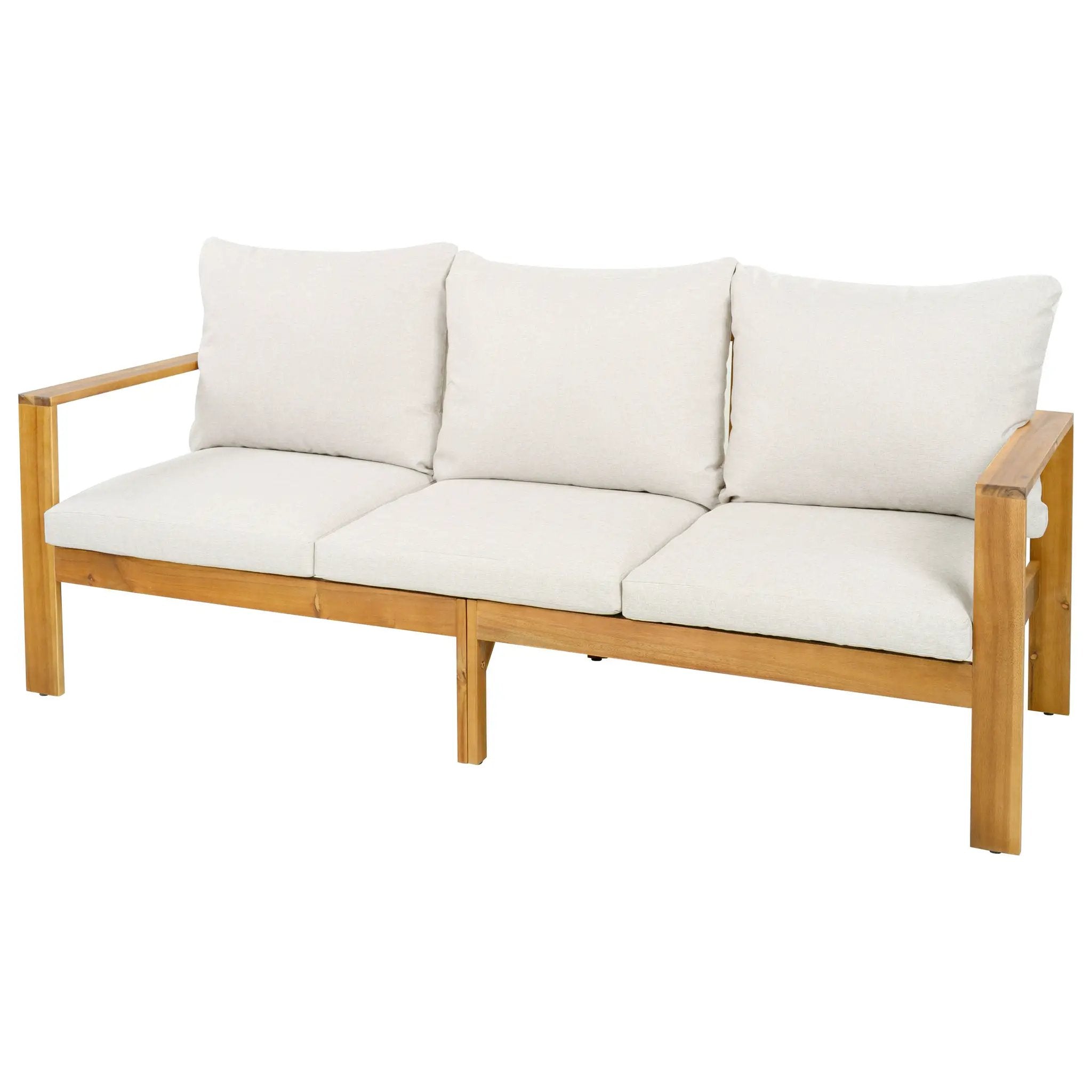 Outdoor 3pcs Acacia Sectional Patio Sofa Set by HouseOfZazla