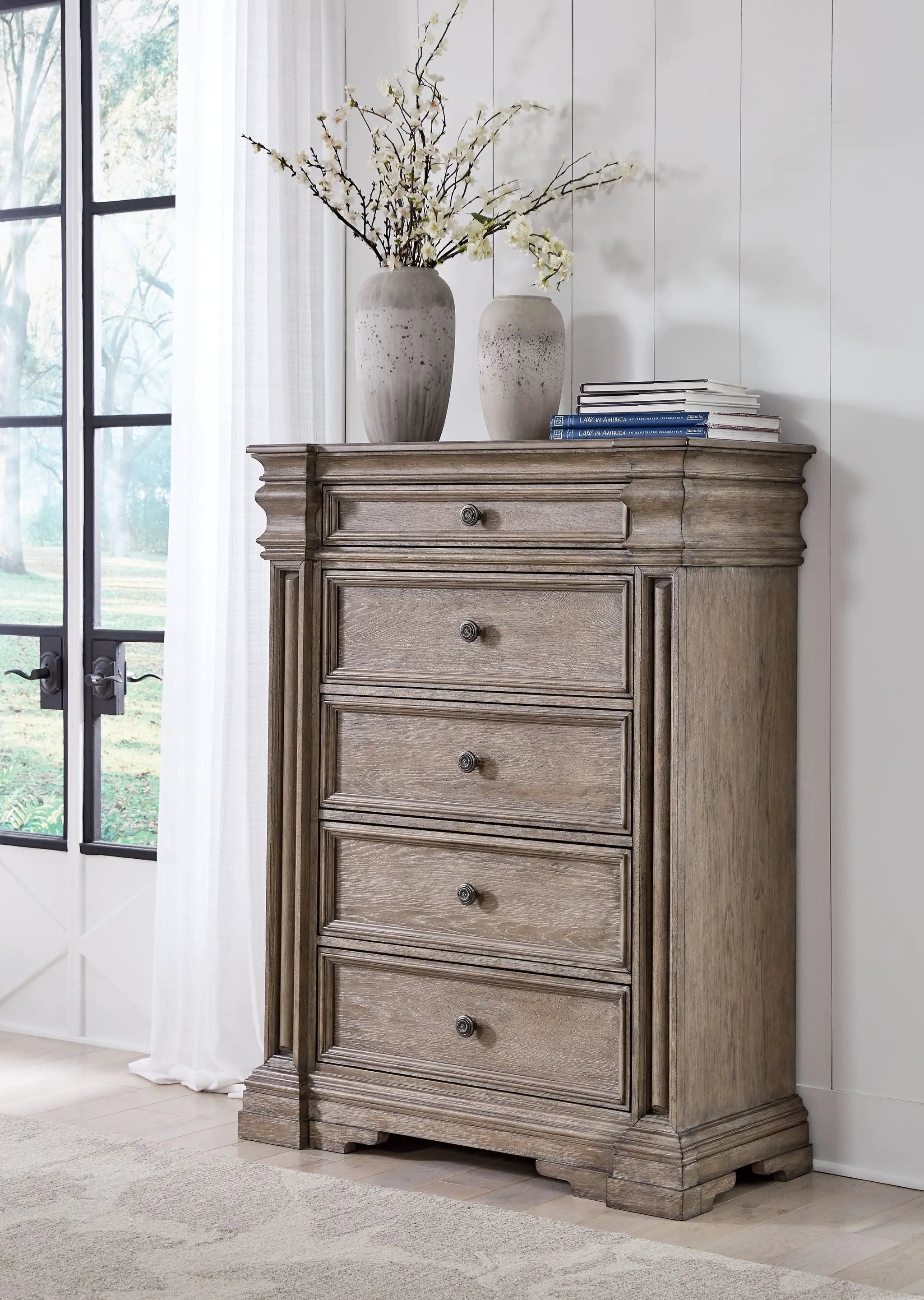 Blairhurst - Five Drawer Chest - Light Grayish Brown by Unique Piece Furniture