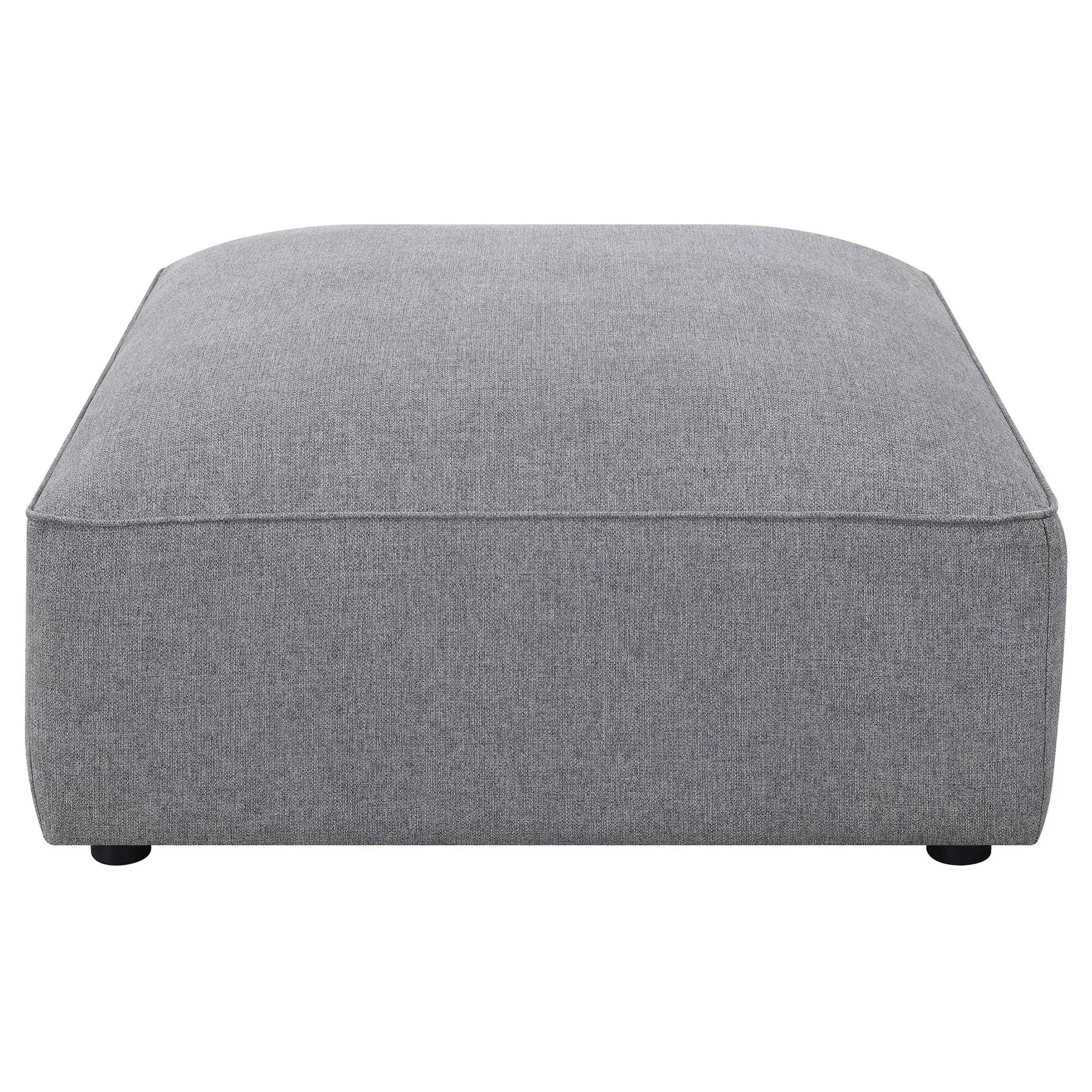 Jennifer Square Upholstered Ottoman Grey by Unique Piece Furniture