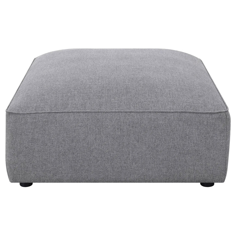 Jennifer Square Upholstered Ottoman Grey by Unique Piece Furniture