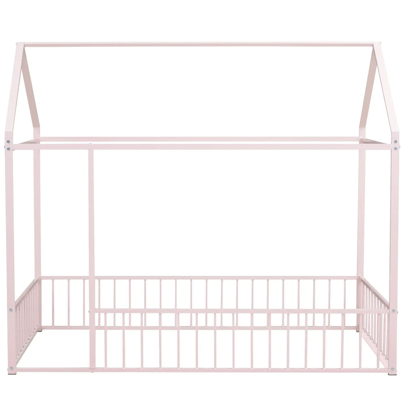 Metal Bed House Bed Frame With Fence by Unique Piece Furniture
