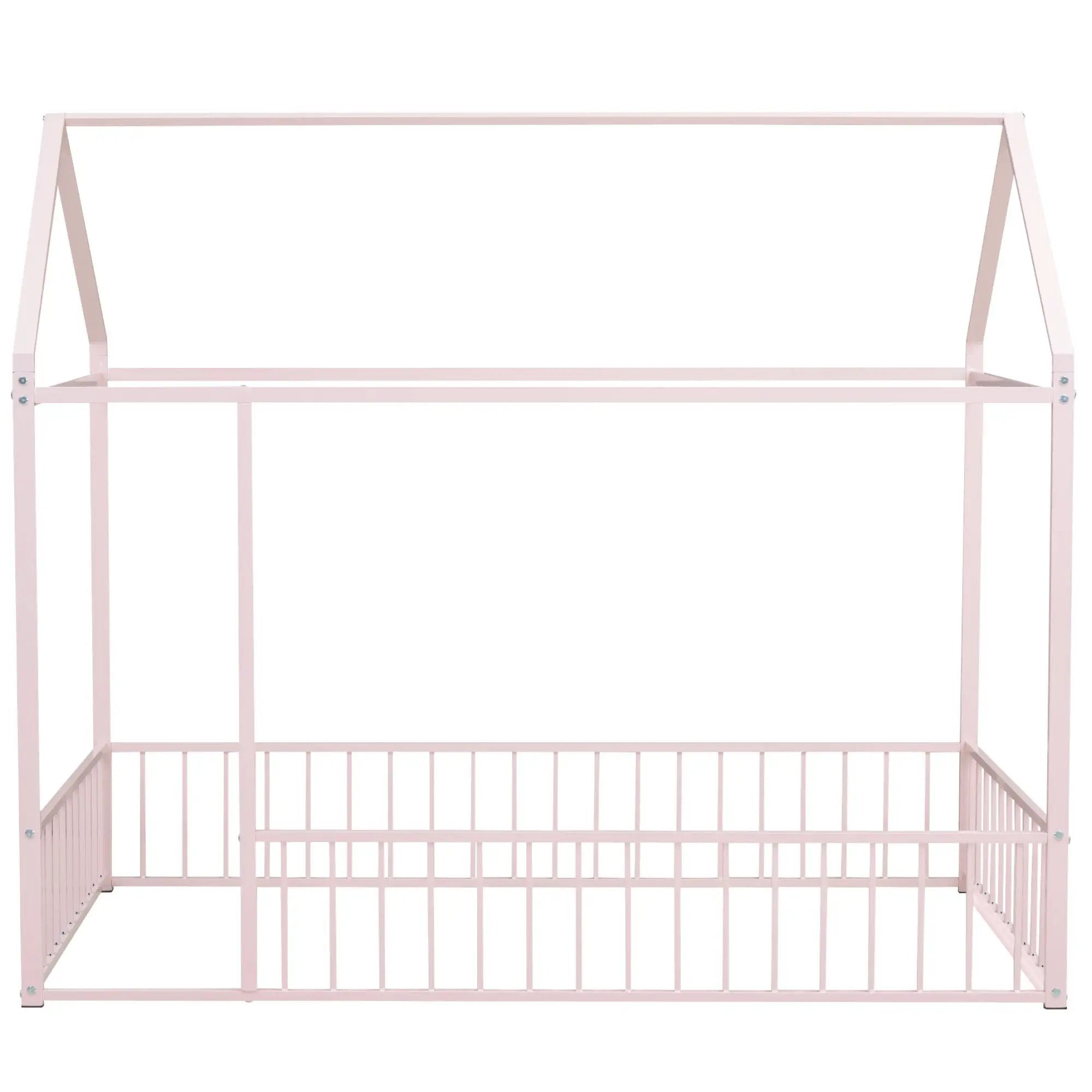 Metal Bed House Bed Frame With Fence by HouseOfZazla