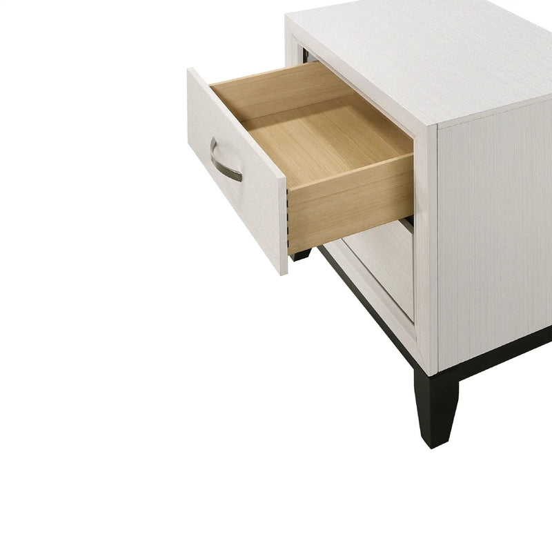2 Drawer Nightstand With Handles Furniture For Bedroom - White by Unique Piece Furniture