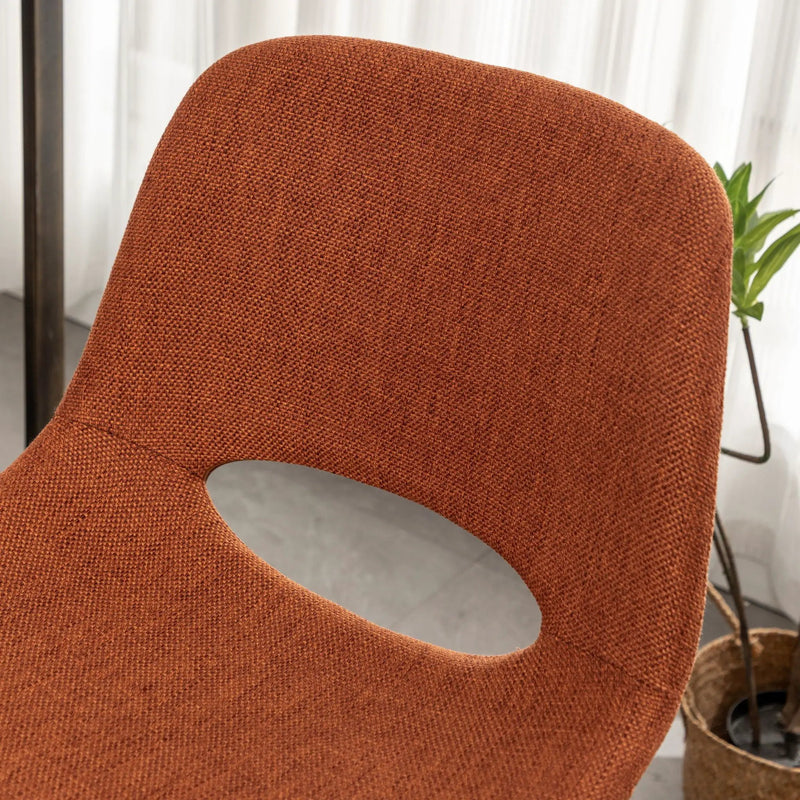 Porth - 28.25" Fabric Kitchen Counter Height Stools (Set of 2) - Orange by HouseOfZazla