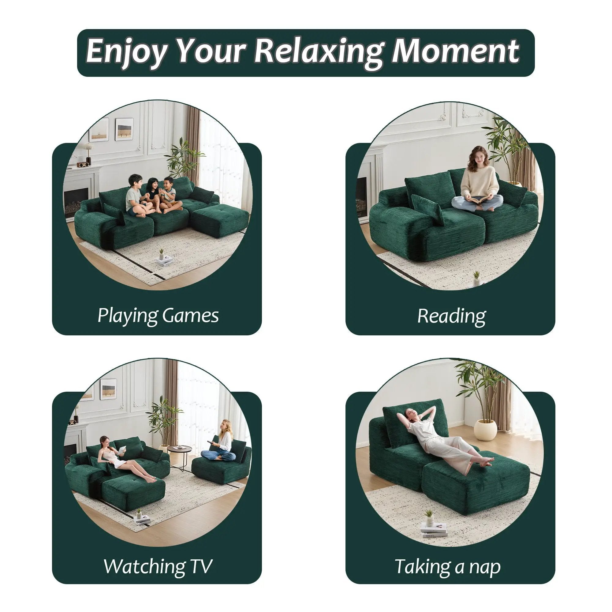 Compressed Sofa, Large Sectional Couches For Living Room by Unique Piece Furniture