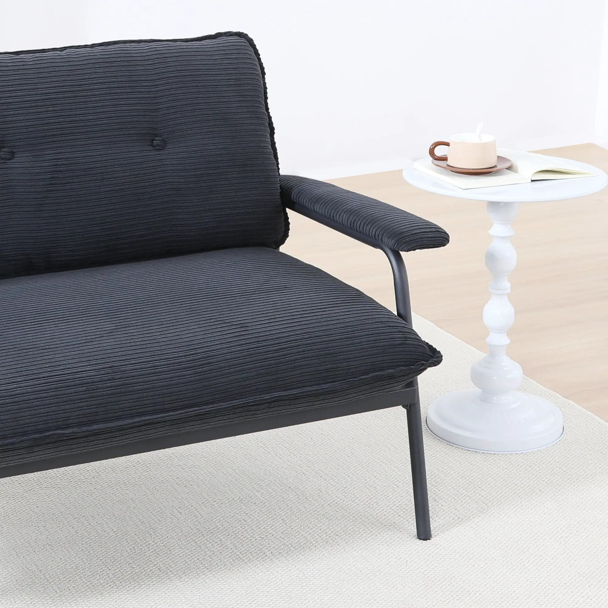 Modern Metal Frame Sofa With Sponge Filling For Compact Spaces And Versatile Use by Unique Piece Furniture